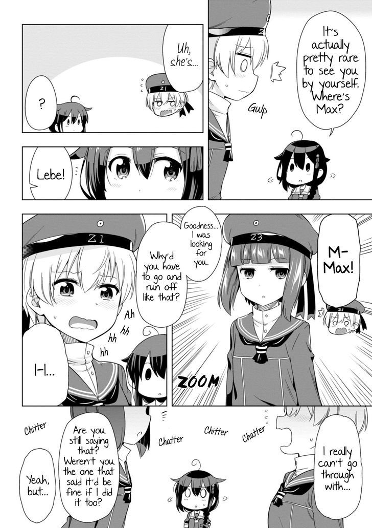 Kantai Collection -Kan Colle- Dengeki Comic Anthology: Sasebo Chinjufu-hen Chapter 14.6 page 2 - Vol.14 Chapter 6 : When the Zerstörers Changed into Swimsuits