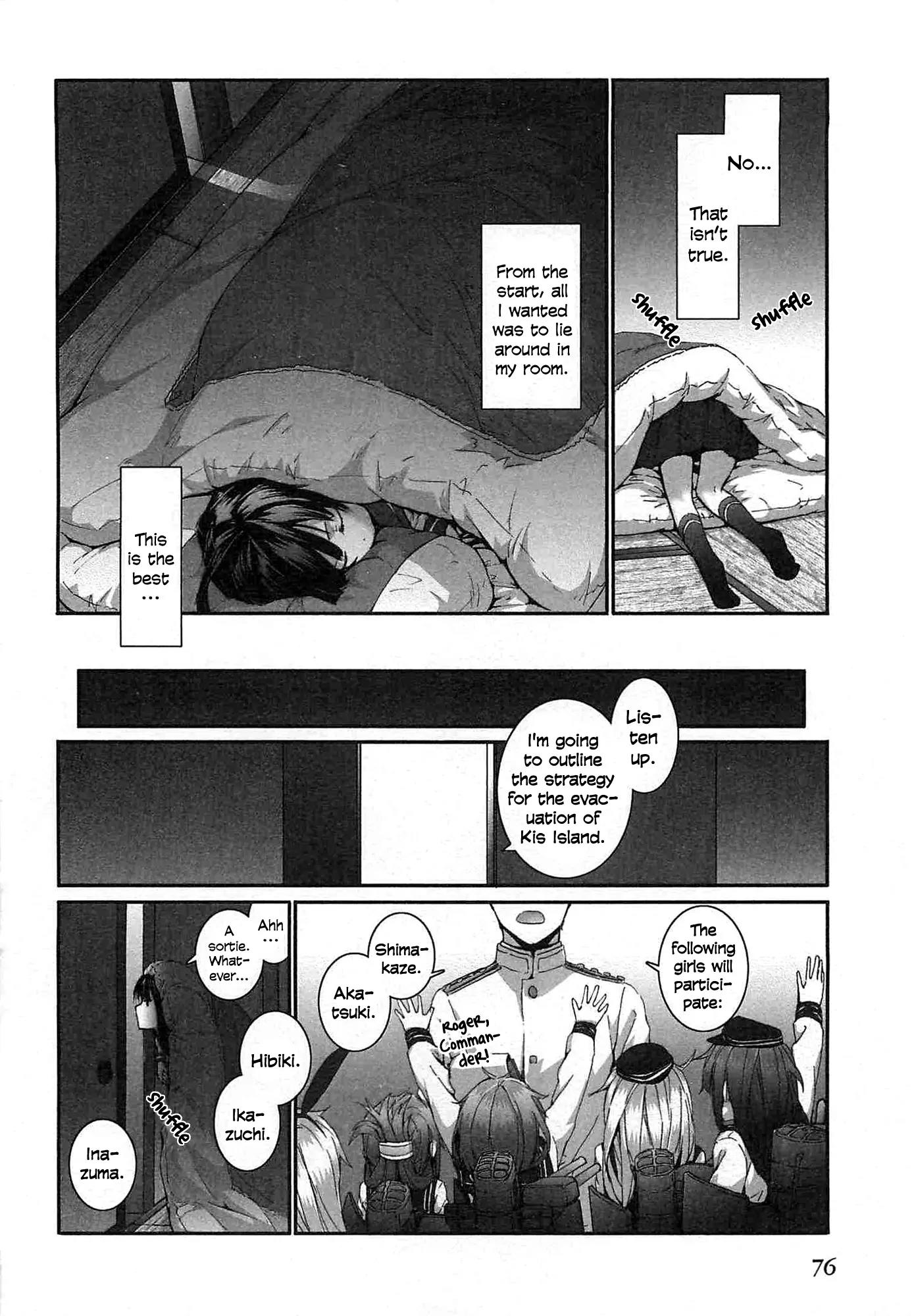 Kantai Collection -KanColle- Dengeki Comic Anthology: Sasebo Chinjufu-hen Chapter 1.10 page 4 - Vol.1 Chapter 10: Destroyers of the Northern Seas