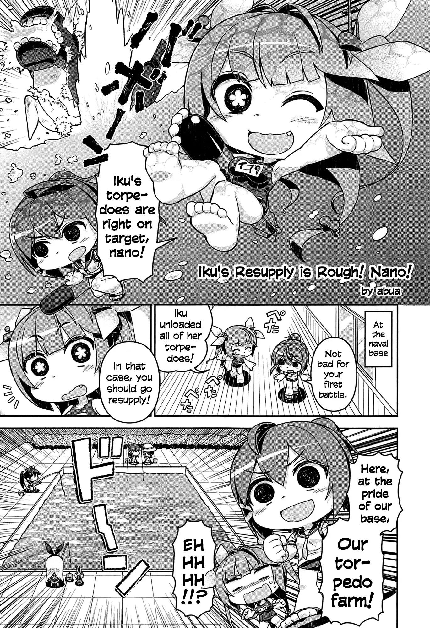 Kantai Collection -KanColle- Dengeki Comic Anthology: Sasebo Chinjufu-hen Chapter 2.6 page 1 - Vol.2 Chapter 6: Iku's Resupply is Rough! Nano!