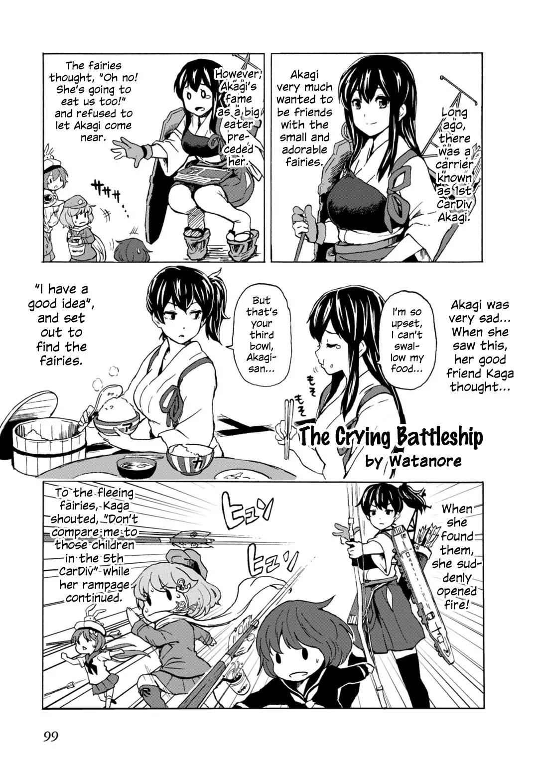 Kantai Collection -KanColle- Dengeki Comic Anthology: Sasebo Chinjufu-hen Chapter 4.14 page 1 - Vol.4 Chapter 14: The Crying Battleship