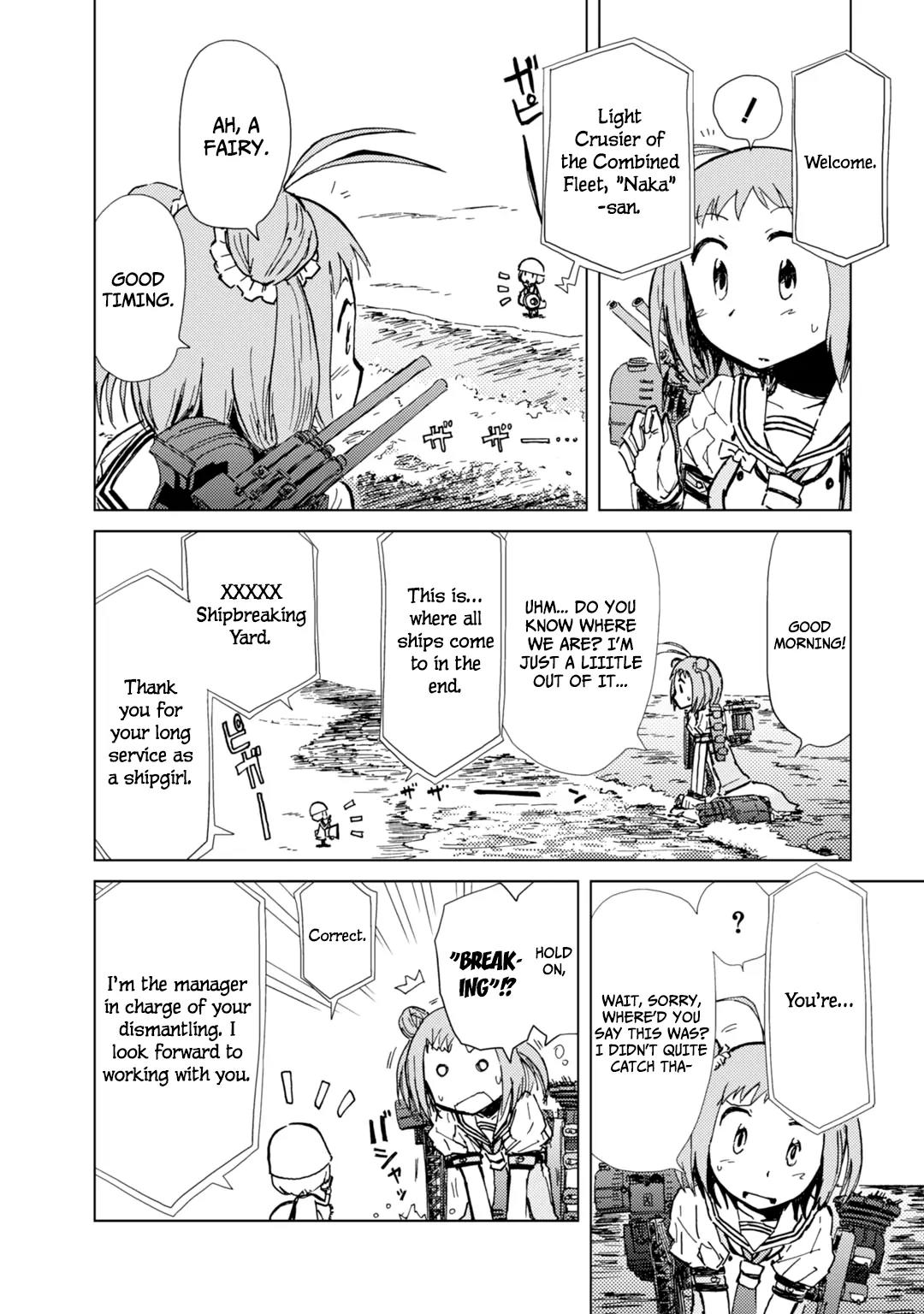 Kantai Collection -KanColle- Dengeki Comic Anthology: Sasebo Chinjufu-hen Chapter 4.5 page 2 - Vol.4 Chapter 5: Naka-chan, Dismantled