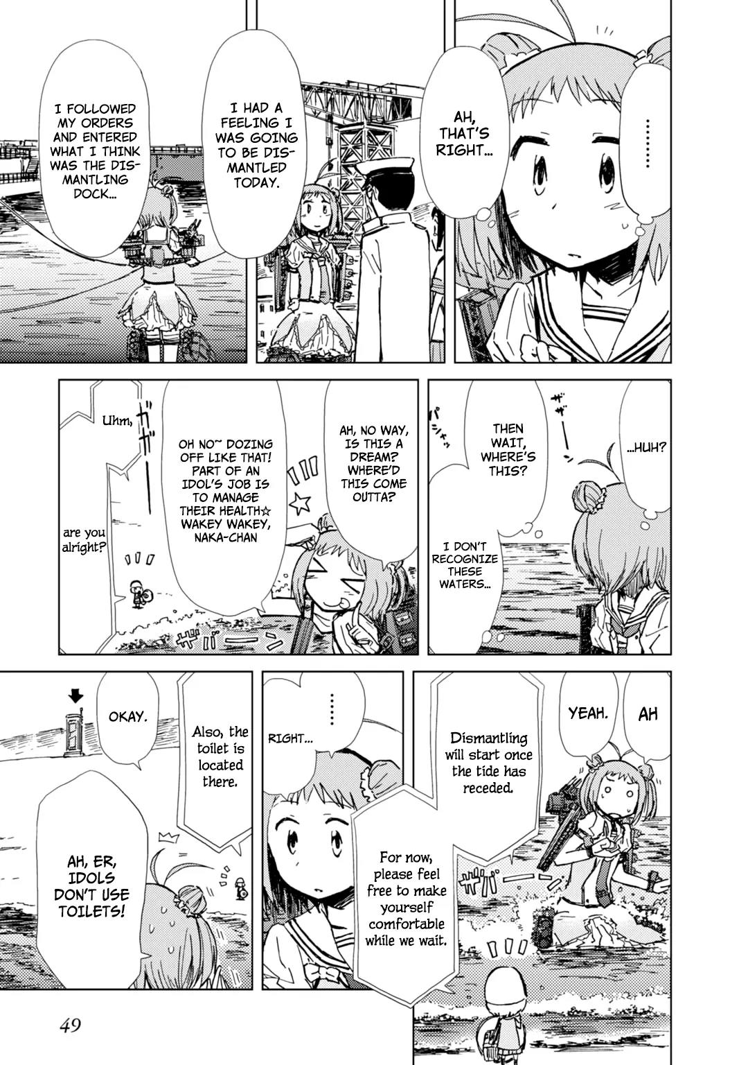 Kantai Collection -KanColle- Dengeki Comic Anthology: Sasebo Chinjufu-hen Chapter 4.5 page 3 - Vol.4 Chapter 5: Naka-chan, Dismantled
