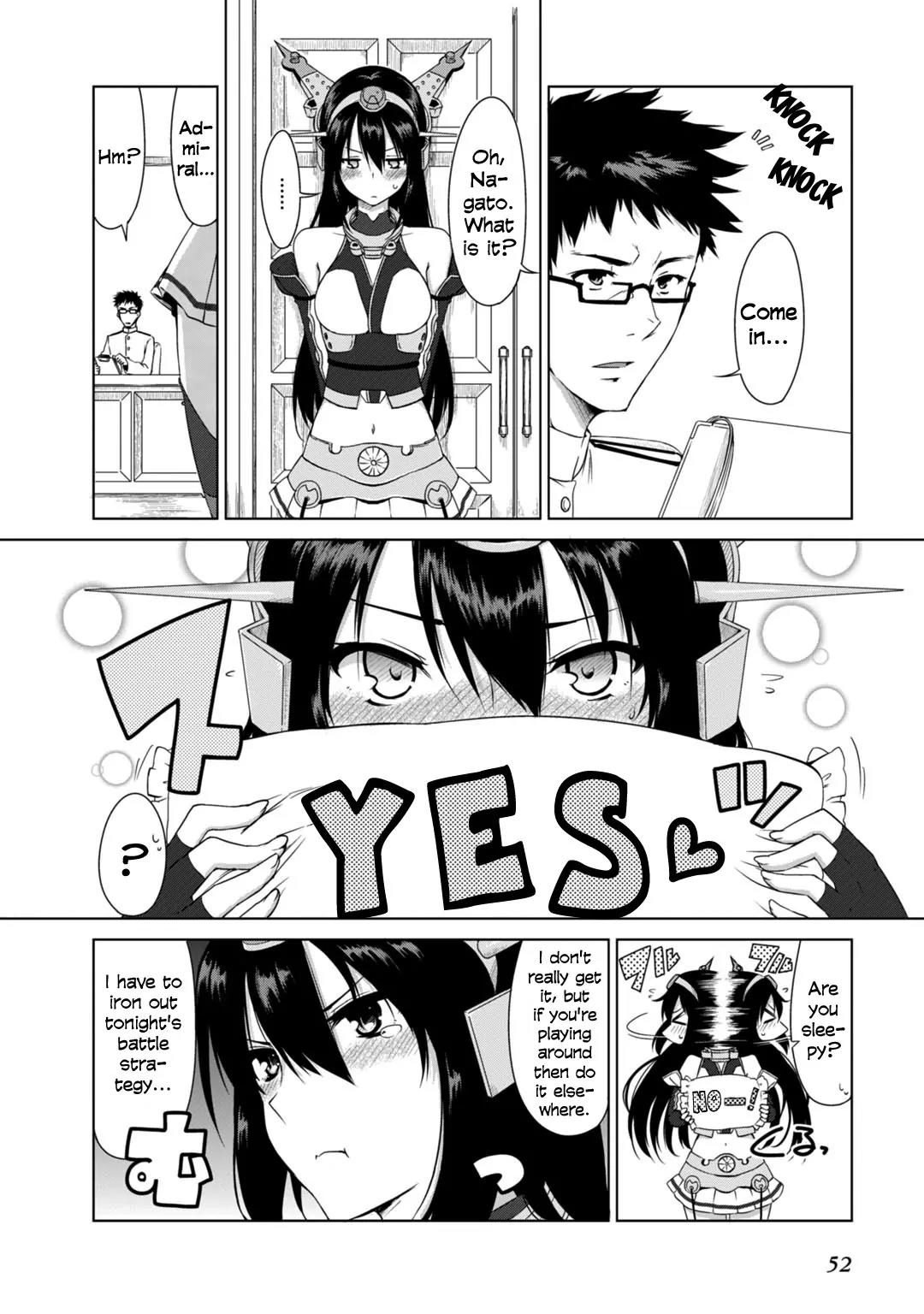 Kantai Collection -KanColle- Dengeki Comic Anthology: Sasebo Chinjufu-hen Chapter 6.6 page 10 - Vol.6 Chapter 6: Nagato's Long Lasting Gaze