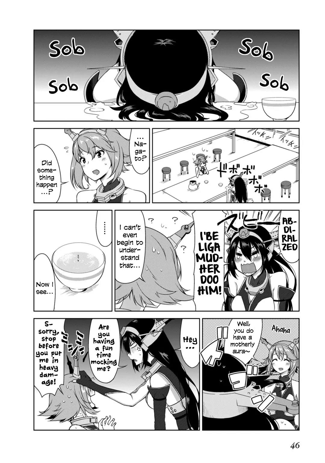 Kantai Collection -KanColle- Dengeki Comic Anthology: Sasebo Chinjufu-hen Chapter 6.6 page 4 - Vol.6 Chapter 6: Nagato's Long Lasting Gaze