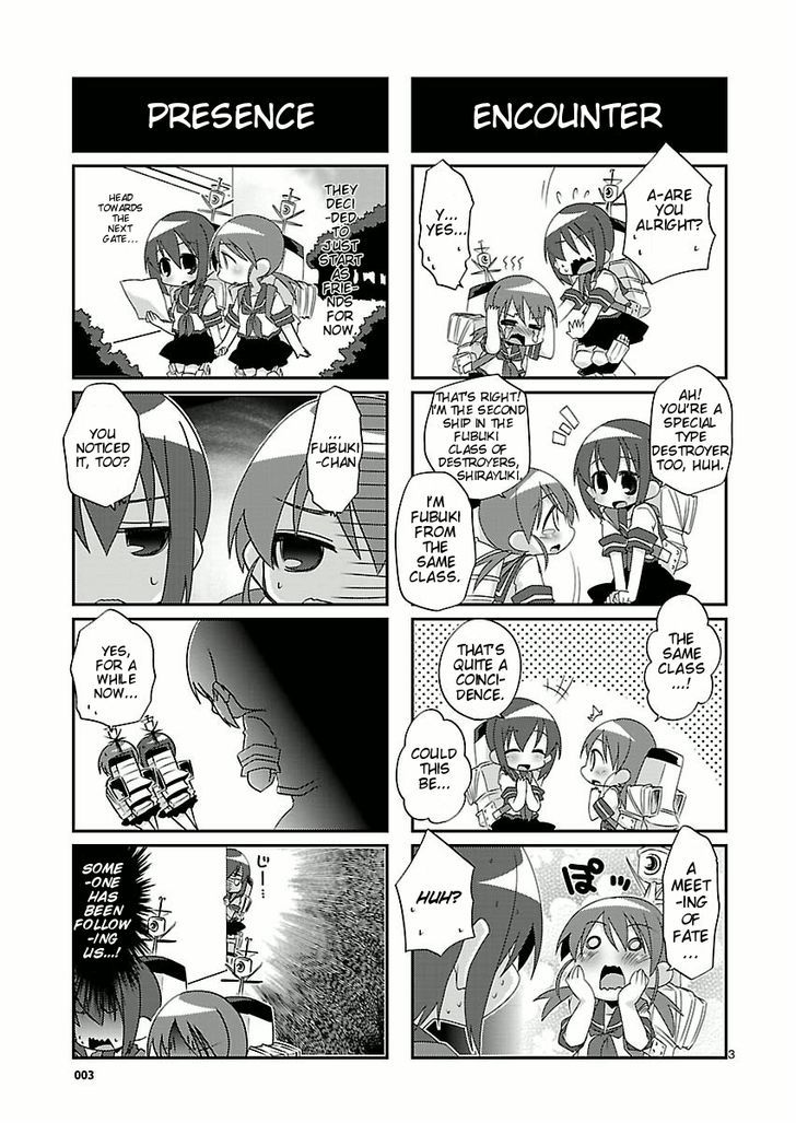 Kantai Collection - Kankore - 4-koma Comic - Fubuki, Ganbarimasu! Chapter 1 page 3 - Chapter 1