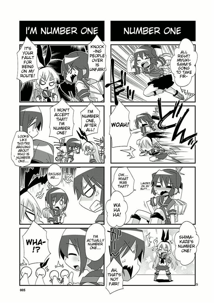 Kantai Collection - Kankore - 4-koma Comic - Fubuki, Ganbarimasu! Chapter 1 page 5 - Chapter 1