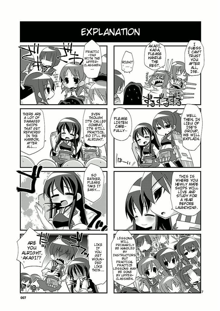 Kantai Collection - Kankore - 4-koma Comic - Fubuki, Ganbarimasu! Chapter 1 page 7 - Chapter 1