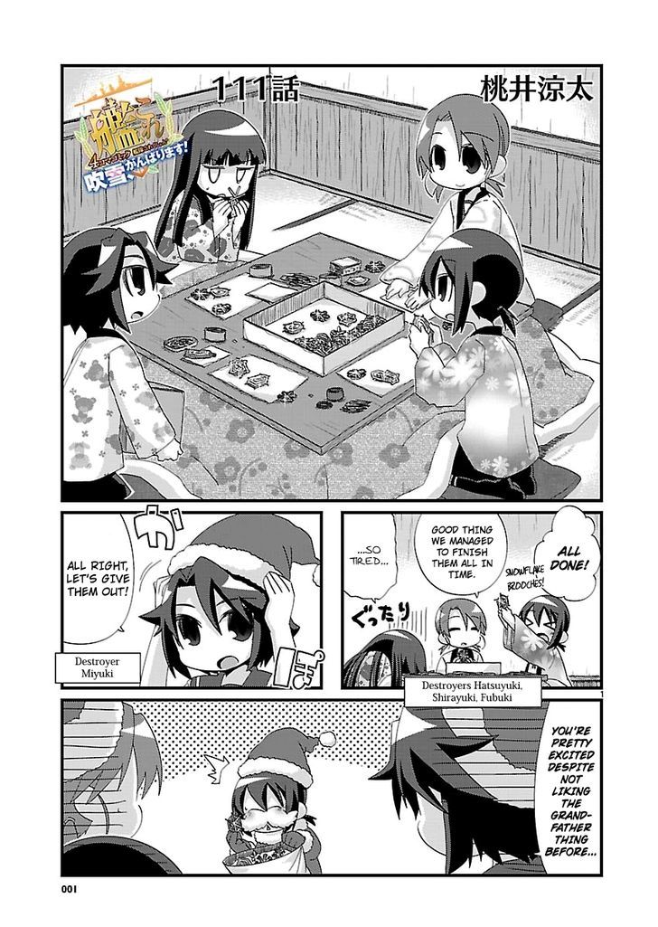 Kantai Collection - Kankore - 4-koma Comic - Fubuki, Ganbarimasu! Chapter 111 page 1 - Chapter 111