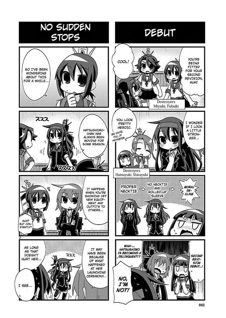 Kantai Collection - Kankore - 4-koma Comic - Fubuki, Ganbarimasu! Chapter 117 page 2 - Chapter 117
