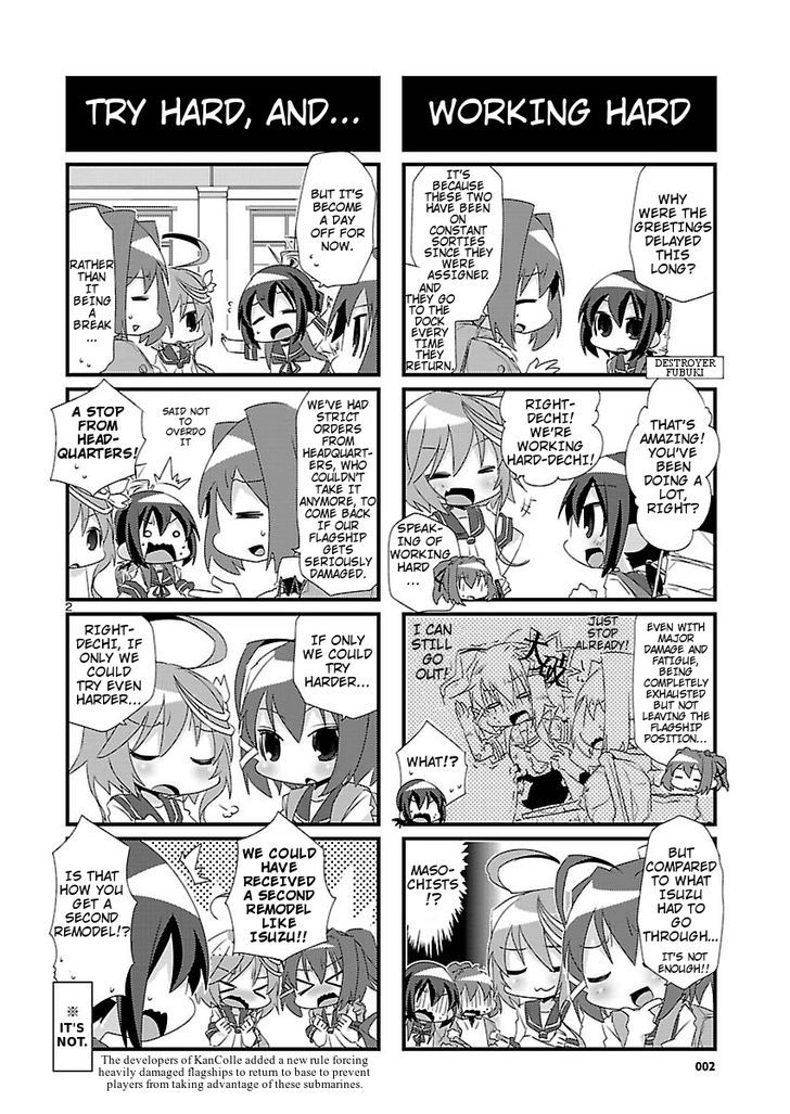 Kantai Collection - Kankore - 4-koma Comic - Fubuki, Ganbarimasu! Chapter 12 page 2 - Chapter 12
