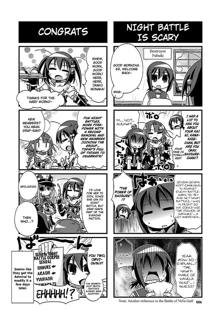 Kantai Collection - Kankore - 4-koma Comic - Fubuki, Ganbarimasu! Chapter 168 page 6 - Chapter 168