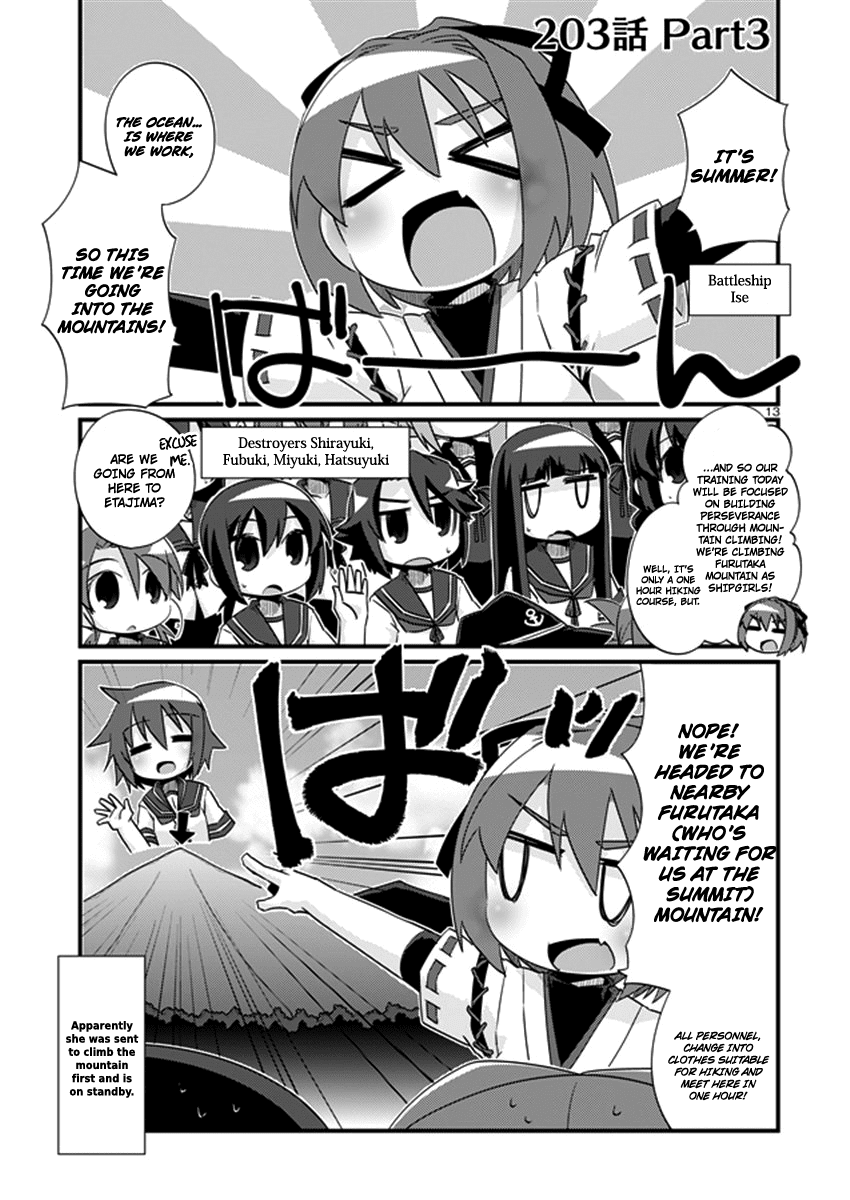 Kantai Collection - Kankore - 4-koma Comic - Fubuki, Ganbarimasu! Chapter 203 page 13 - Chapter 203