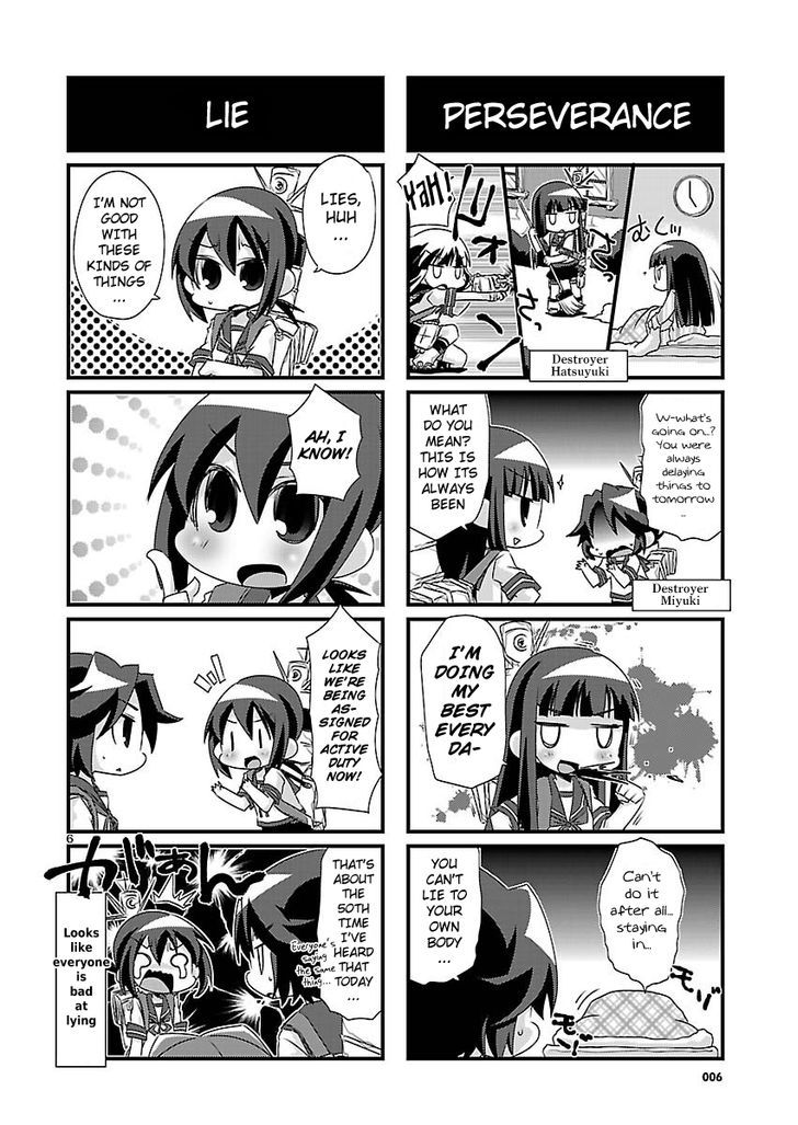 Kantai Collection - Kankore - 4-koma Comic - Fubuki, Ganbarimasu! Chapter 34 page 6 - Chapter 34