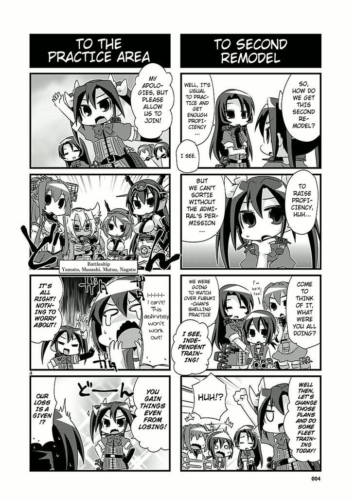 Kantai Collection - Kankore - 4-koma Comic - Fubuki, Ganbarimasu! Chapter 39 page 4 - Chapter 39