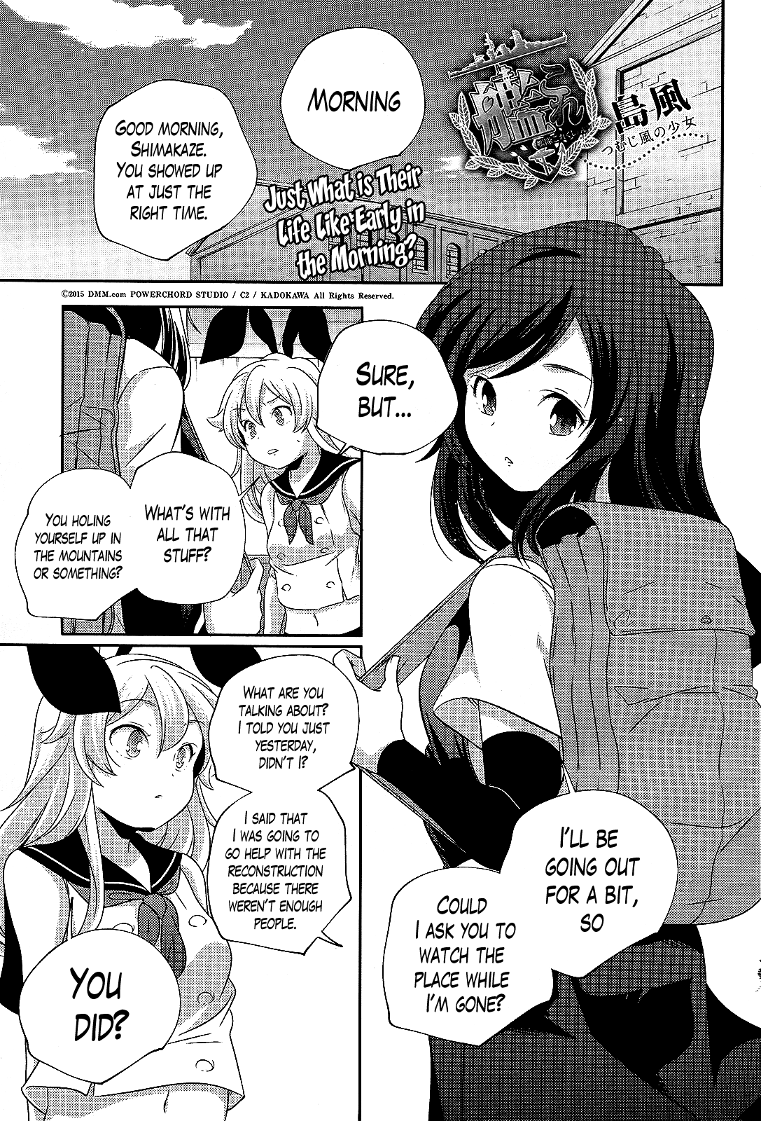 Kantai Collection - Kankore - Shimakaze Tsumujikaze no Shoujo Chapter 22 page 1 - Chapter 22