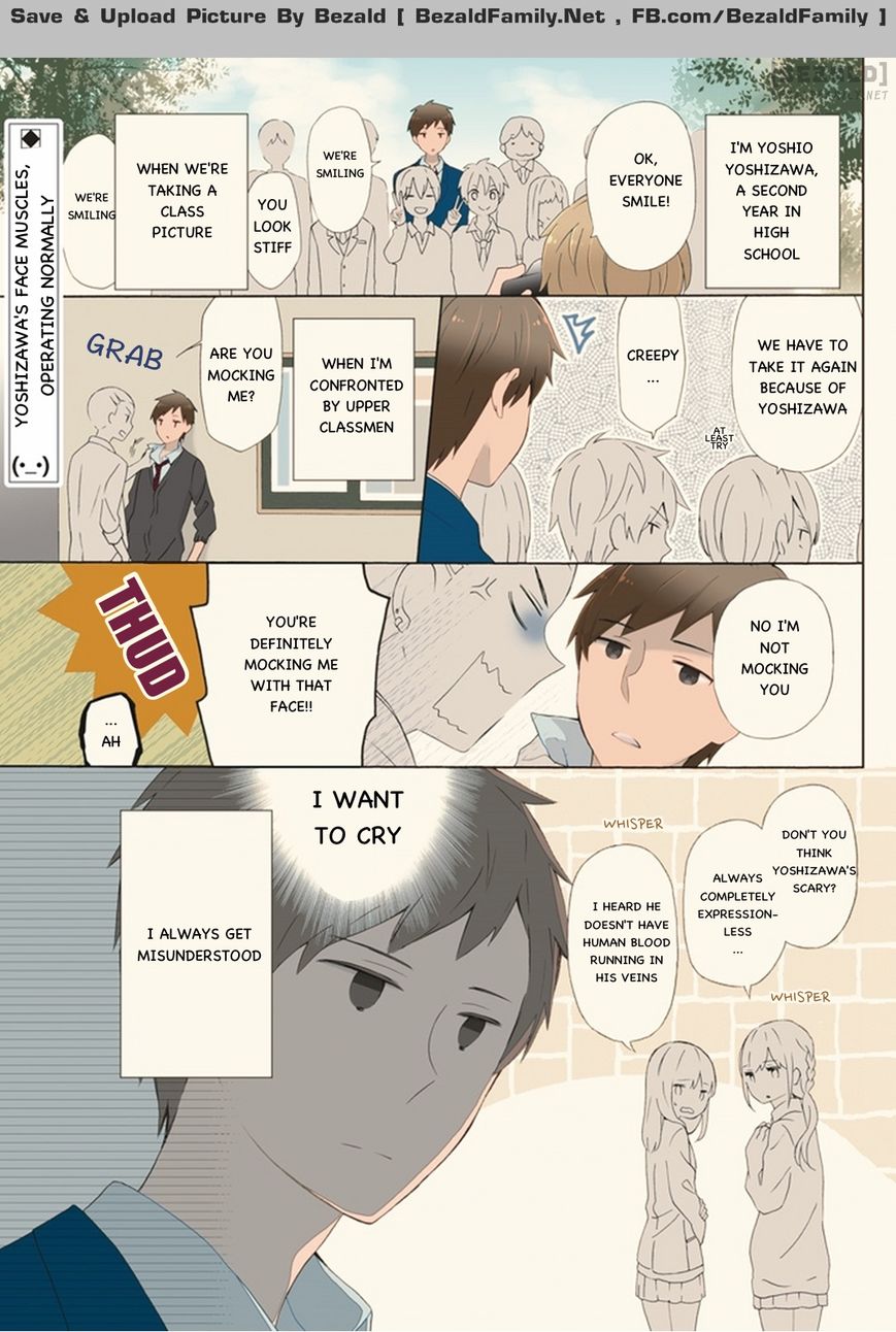 Kao ni Dasenai Yoshizawa-kun Chapter 1 page 1 - Chapter 1 : A True Friend