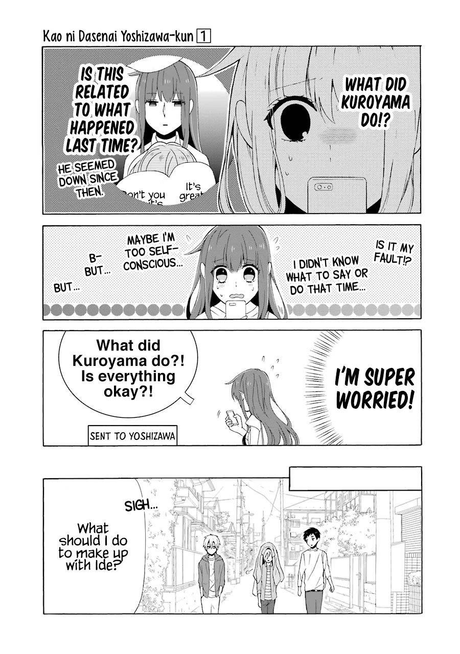 Kao ni Dasenai Yoshizawa-kun Chapter 5 page 8 - Chapter 5: Operation: Make up With Ide