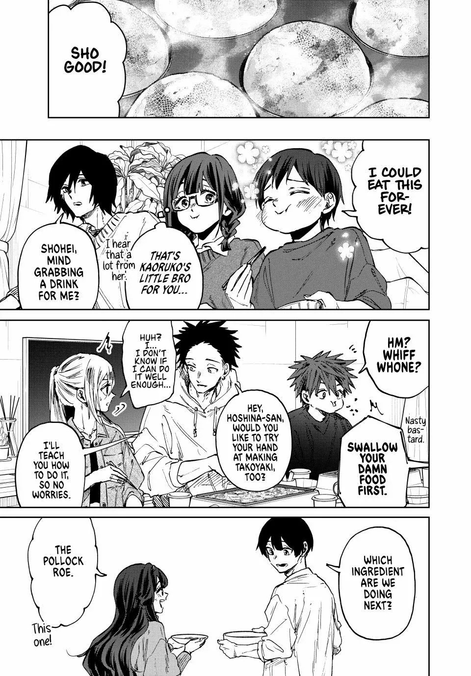 Kaoru Hana wa Rin to Saku Chapter 125 page 1 - Chapter 125: Takoyaki Party