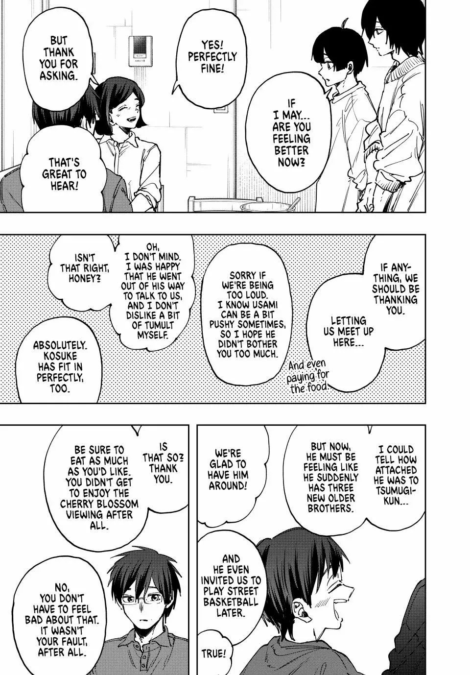 Kaoru Hana wa Rin to Saku Chapter 125 page 11 - Chapter 125: Takoyaki Party