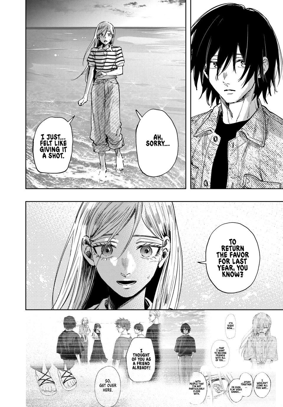 Kaoru Hana wa Rin to Saku Chapter 137 page 14 - Chapter 137: Back at That Beach