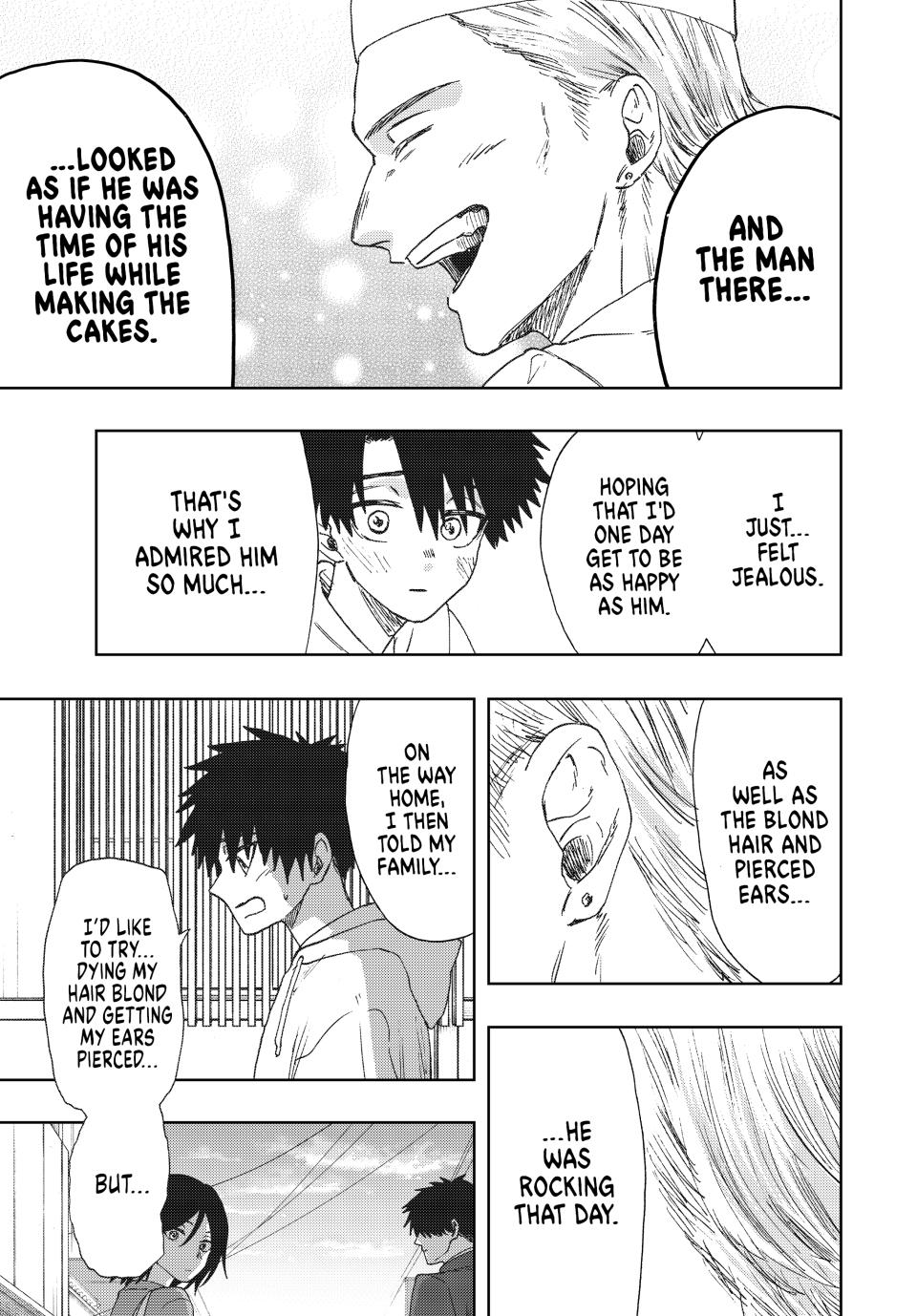 Kaoru Hana wa Rin to Saku Chapter 21 page 15 - Chapter 21: Blond Hair and Pierced Ears