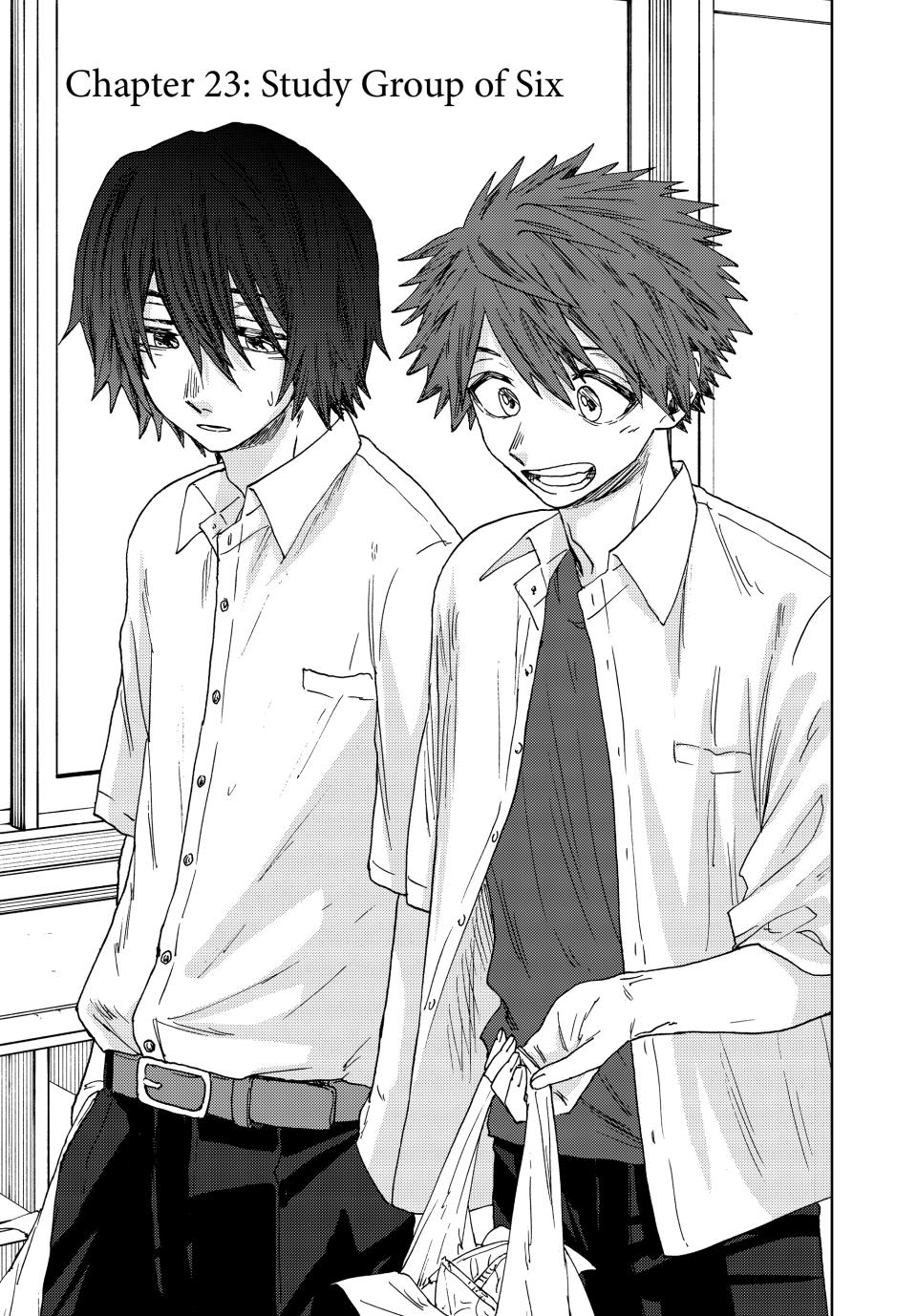 Kaoru Hana wa Rin to Saku Chapter 23 page 1 - Chapter 23: Six Person Study Group