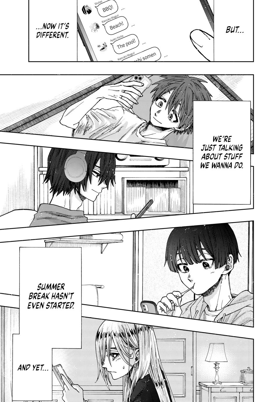 Kaoru Hana wa Rin to Saku Chapter 27 page 15 - Chapter 27: Group Chat