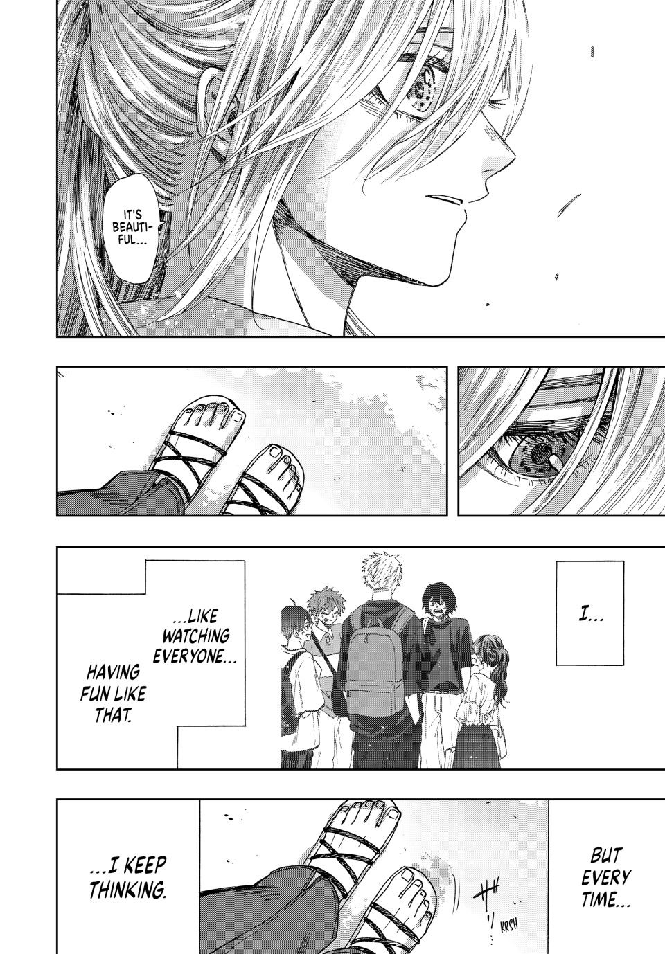 Kaoru Hana wa Rin to Saku Chapter 33 page 14 - Chapter 33: Bewilderment at the Beachside