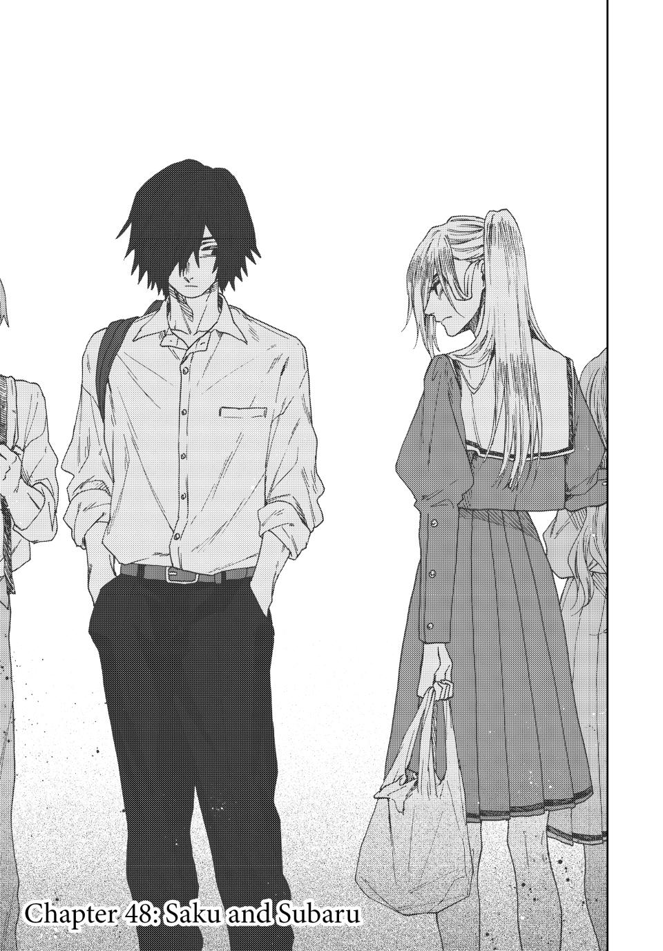 Kaoru Hana wa Rin to Saku Chapter 48 page 1 - Chapter 48: Saku and Subaru