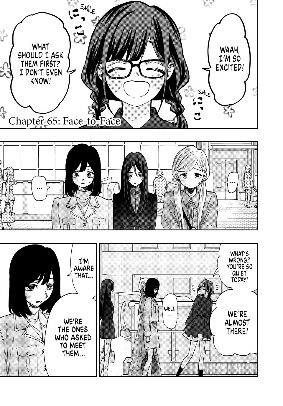 Kaoru Hana wa Rin to Saku Chapter 65 page 1 - Chapter 65: Face-to-Face