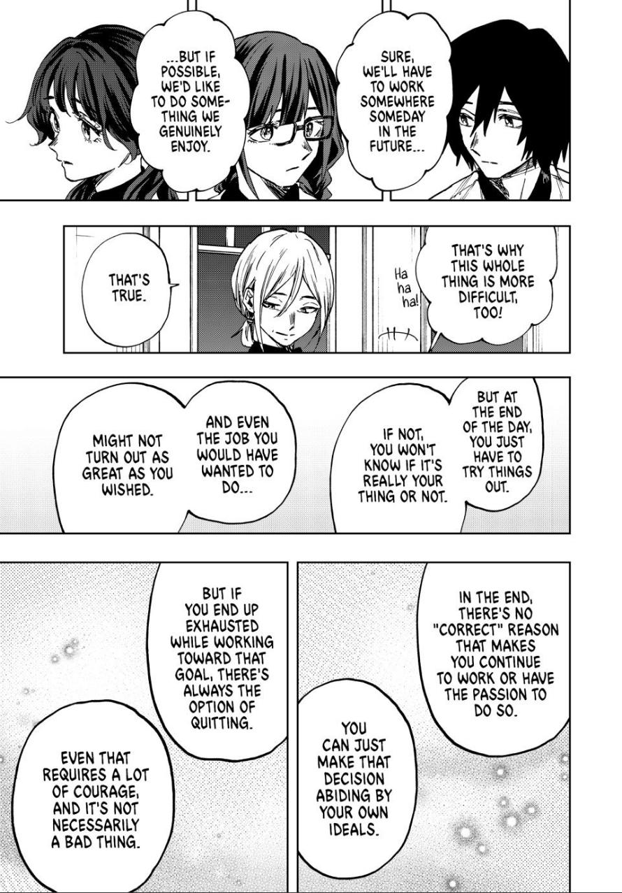 Kaoru Hana wa Rin to Saku Chapter 97 page 9 - Chapter 97: What It Means to Work
