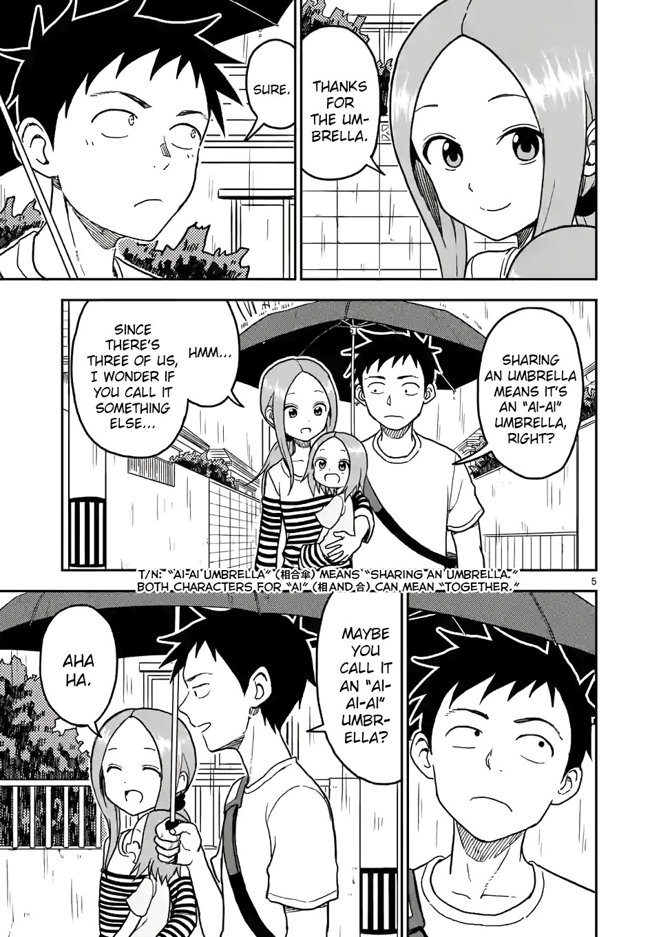 Karakai Jouzu no (Moto) Takagi-san Chapter 108 page 5 - Chapter 108
