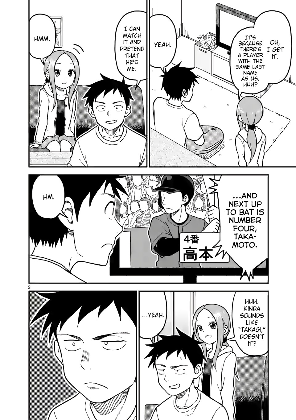 Karakai Jouzu no (Moto) Takagi-san Chapter 109 page 2 - Chapter 109