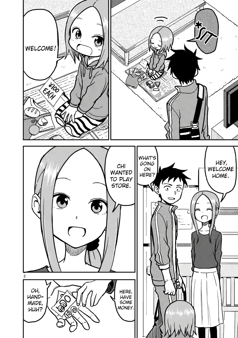 Karakai Jouzu no (Moto) Takagi-san Chapter 111 page 2 - Chapter 111