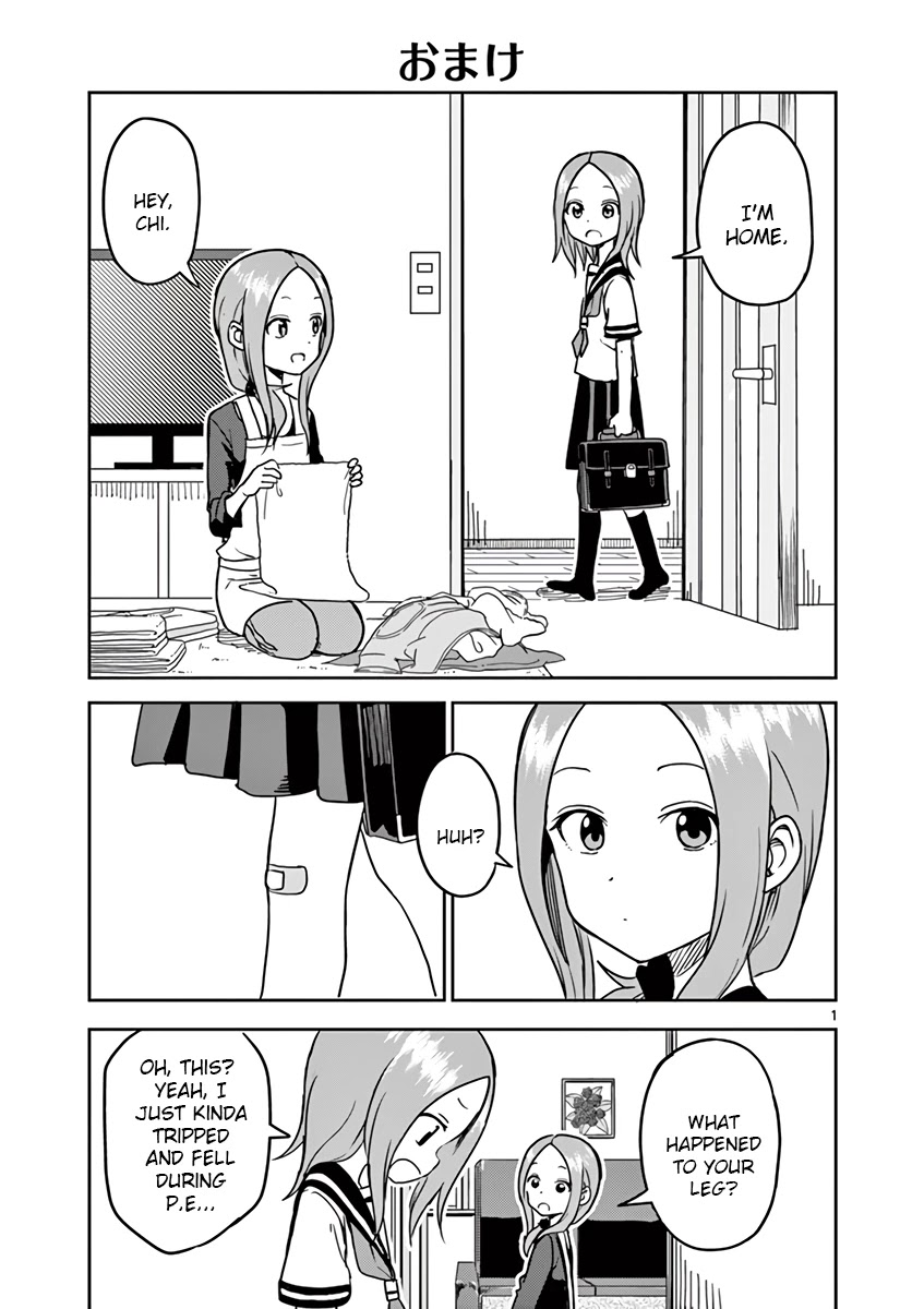 Karakai Jouzu no (Moto) Takagi-san Chapter 117.5 page 1 - Chapter 117.5: Volume 9 Omake Chapter