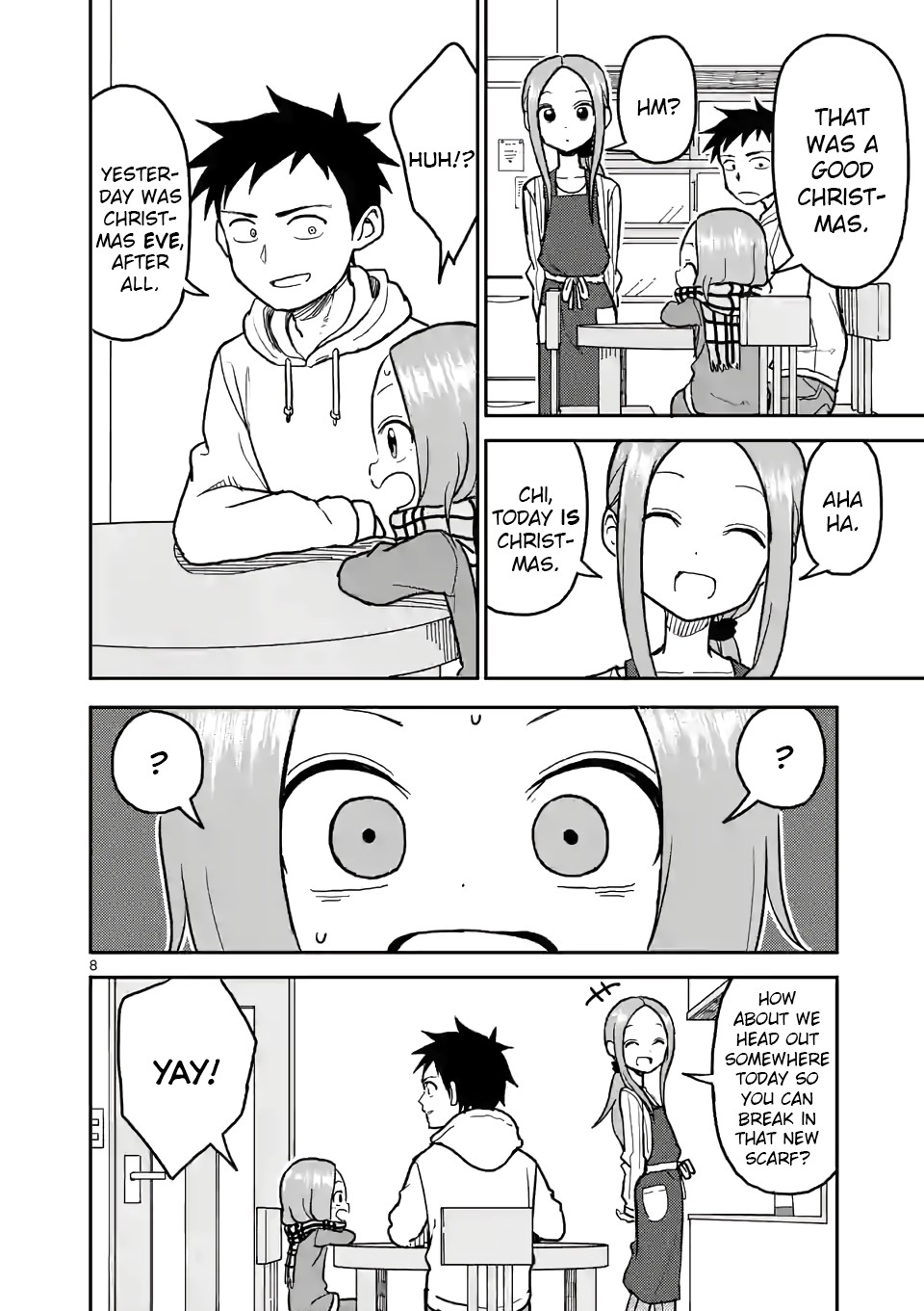 Karakai Jouzu no (Moto) Takagi-san Chapter 117 page 8 - Chapter 117