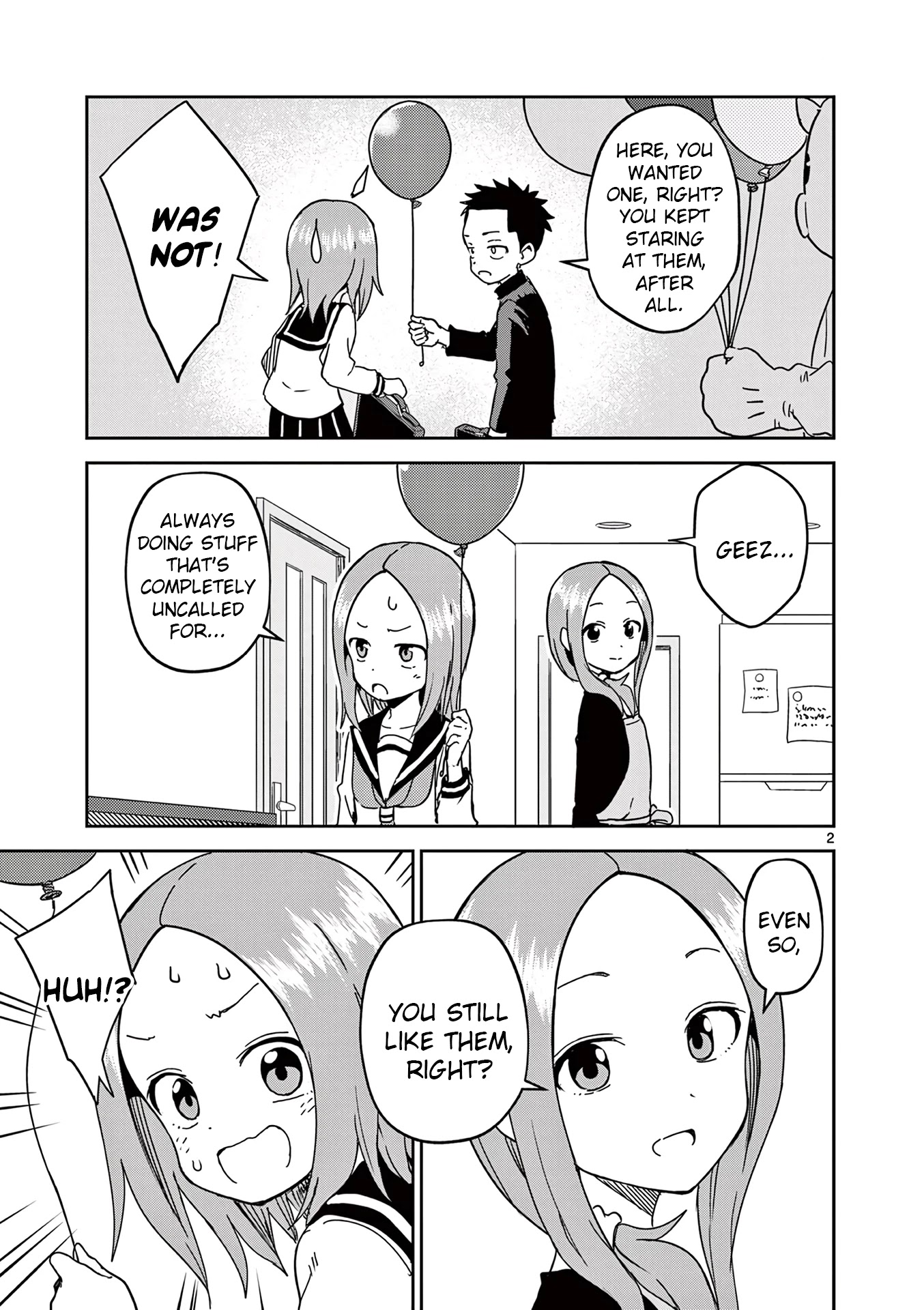 Karakai Jouzu no (Moto) Takagi-san Chapter 155.5 page 2 - Chapter 155.5: Volume 12 Omake Chapter