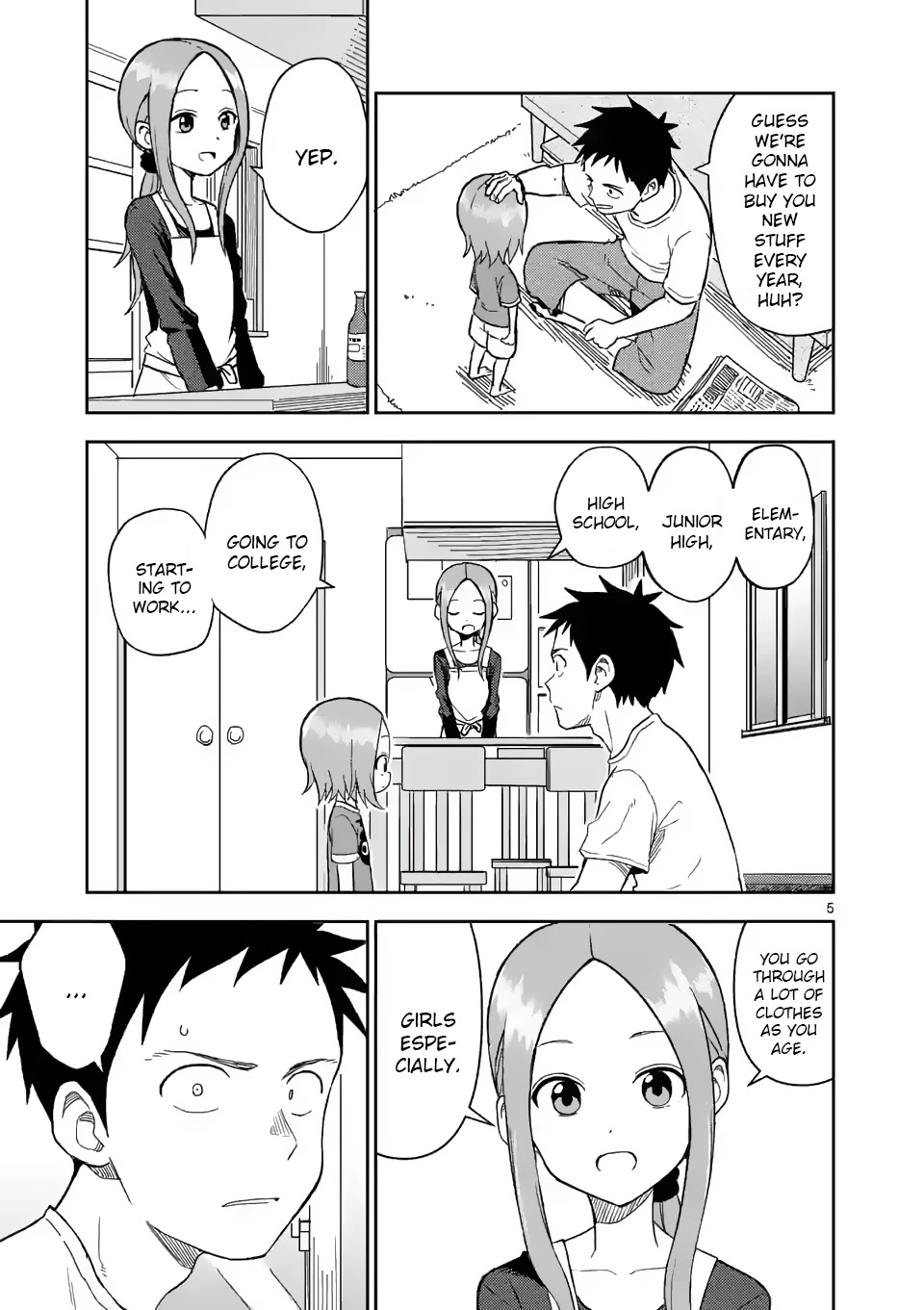 Karakai Jouzu no (Moto) Takagi-san Chapter 156 page 5 - Chapter 156