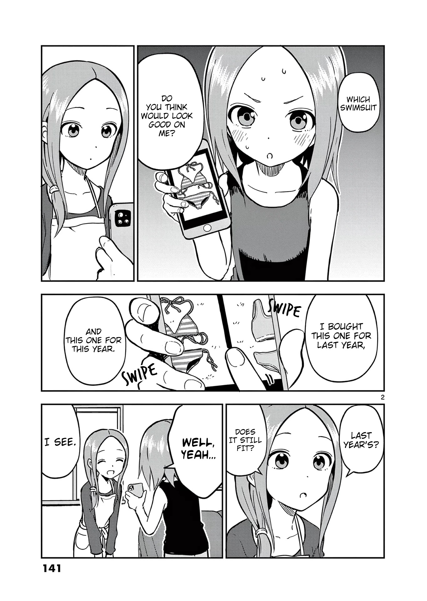 Karakai Jouzu no (Moto) Takagi-san Chapter 166.5 page 2 - Chapter 166.5