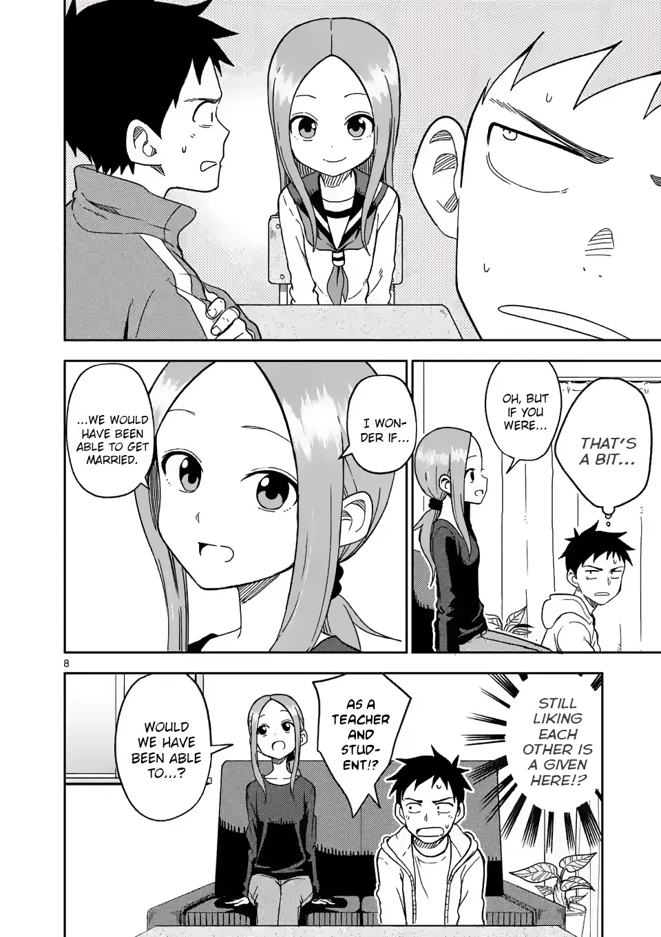 Karakai Jouzu no (Moto) Takagi-san Chapter 168 page 8 - Chapter 168