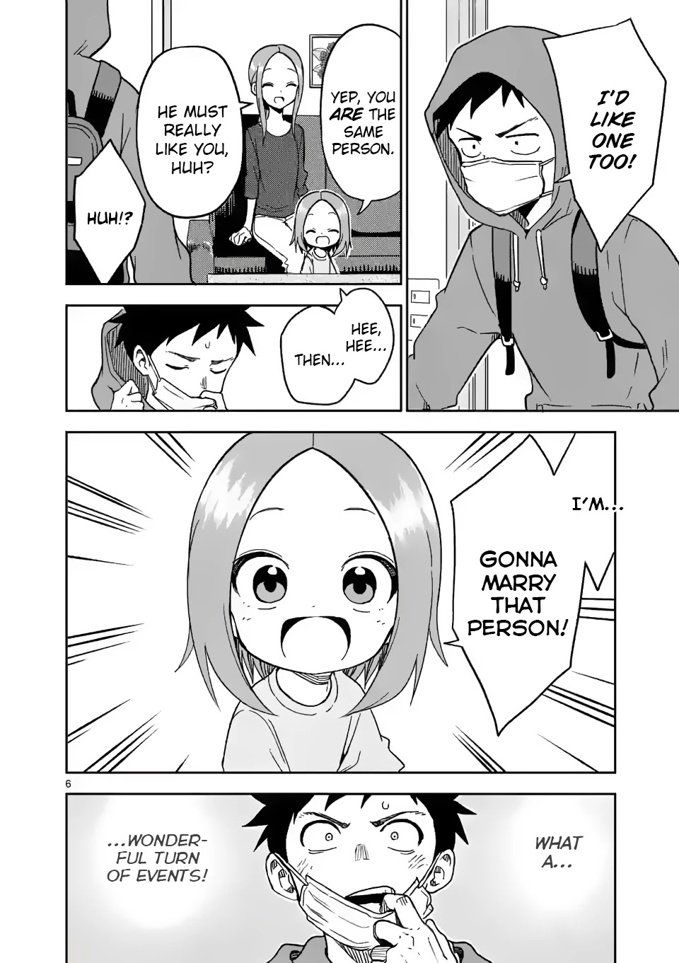 Karakai Jouzu no (Moto) Takagi-san Chapter 186 page 6 - Chapter 186