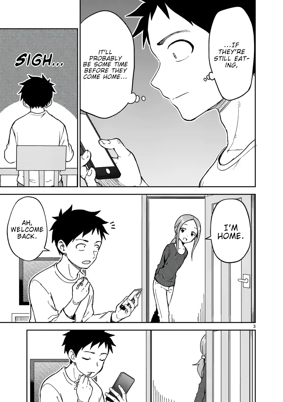 Karakai Jouzu no (Moto) Takagi-san Chapter 207 page 3 - Chapter 207