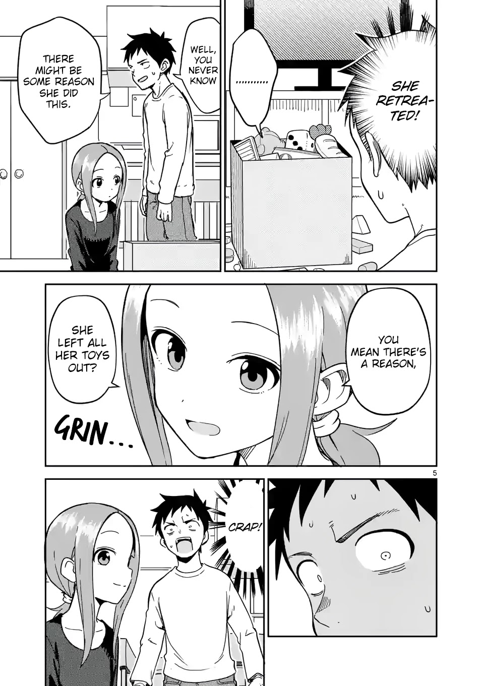 Karakai Jouzu no (Moto) Takagi-san Chapter 215 page 5 - Chapter 215