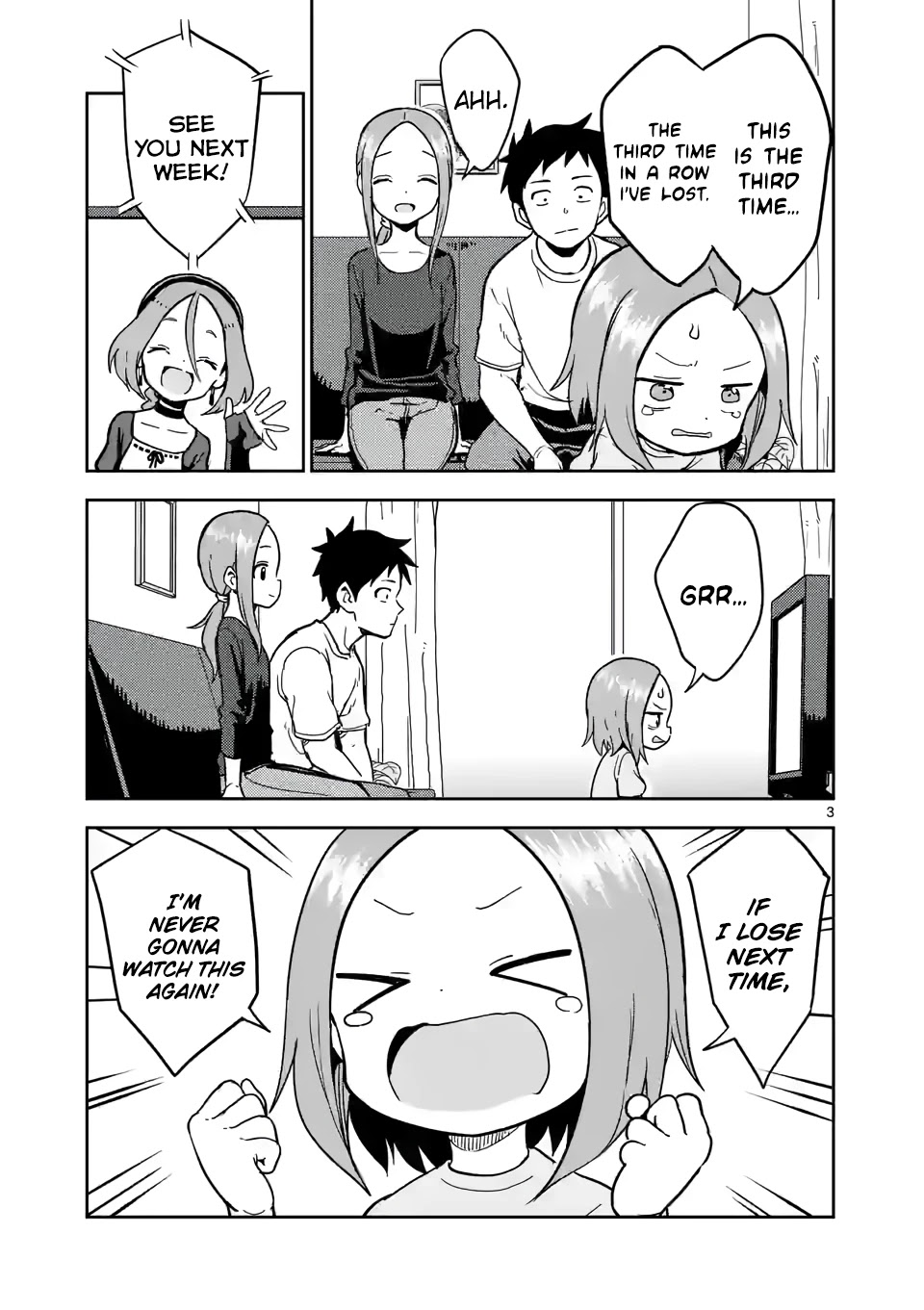 Karakai Jouzu no (Moto) Takagi-san Chapter 222 page 3 - Chapter 222