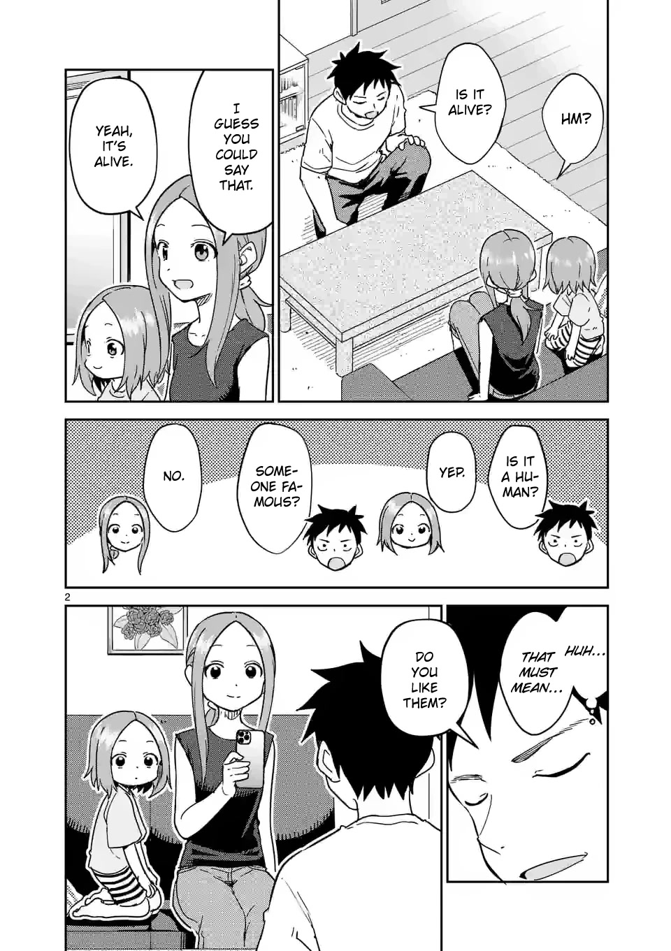 Karakai Jouzu no (Moto) Takagi-san Chapter 284 page 2 - Chapter 284