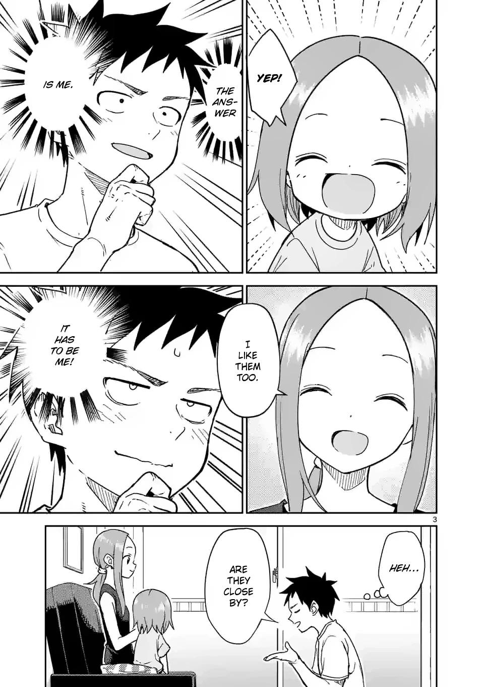 Karakai Jouzu no (Moto) Takagi-san Chapter 284 page 3 - Chapter 284