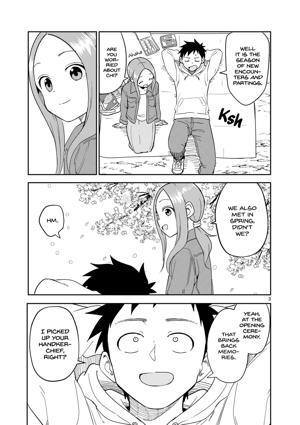 Karakai Jouzu no (Moto) Takagi-san Chapter 309 page 3 - Chapter 309