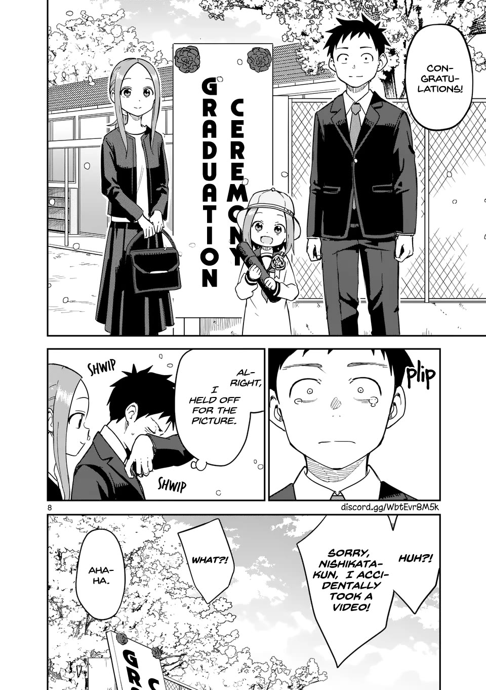 Karakai Jouzu no (Moto) Takagi-san Chapter 312 page 8 - Chapter 312