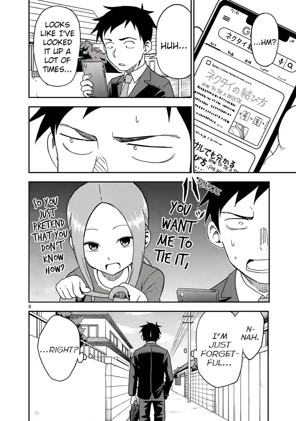 Karakai Jouzu no (Moto) Takagi-san Chapter 81 page 8 - Chapter 81