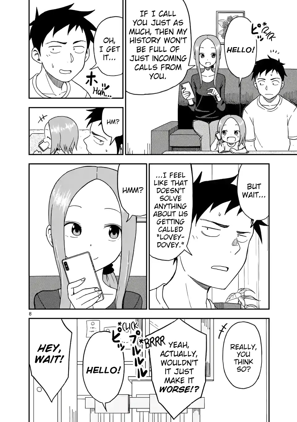 Karakai Jouzu no (Moto) Takagi-san Chapter 86 page 8 - Chapter 86